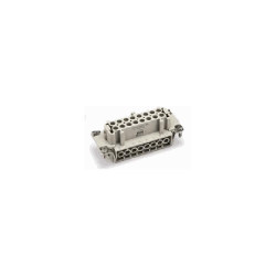 Insert HE, Raccordement à vis, femelle, 16 pin, 16A, Polycarbonate, 16B|32B 